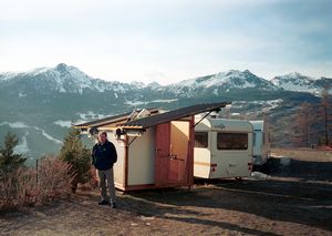 Carlo davanti alla postazione fissa